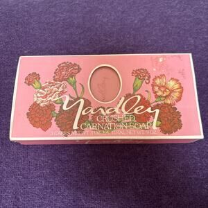 Yardley Crushed Carnation Soap - 3 Bars Old New Stock In Box Royal Warrant UK